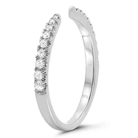 14K White, Yellow or Rose Gold 0.20cttw Open Diamond Band - 14K White Gold