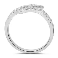 14K White, Yellow or Rose Gold 0.31cttw Diamond Wrap Ring - 14K White Gold