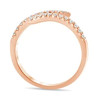 14K White, Yellow or Rose Gold 0.31cttw Diamond Wrap Ring - 14K White Gold