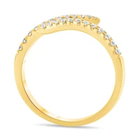 14K White, Yellow or Rose Gold 0.31cttw Diamond Wrap Ring - 14K White Gold