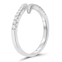 14K White, Yellow or Rose Gold 0.31cttw Diamond Wrap Ring - 14K White Gold