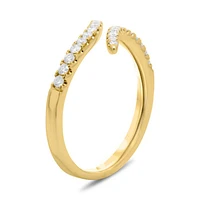 14K White, Yellow or Rose Gold 0.31cttw Diamond Wrap Ring - 14K White Gold