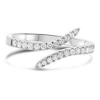 14K White, Yellow or Rose Gold 0.31cttw Diamond Wrap Ring - 14K White Gold