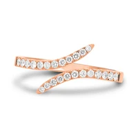 14K White, Yellow or Rose Gold 0.31cttw Diamond Wrap Ring - 14K White Gold