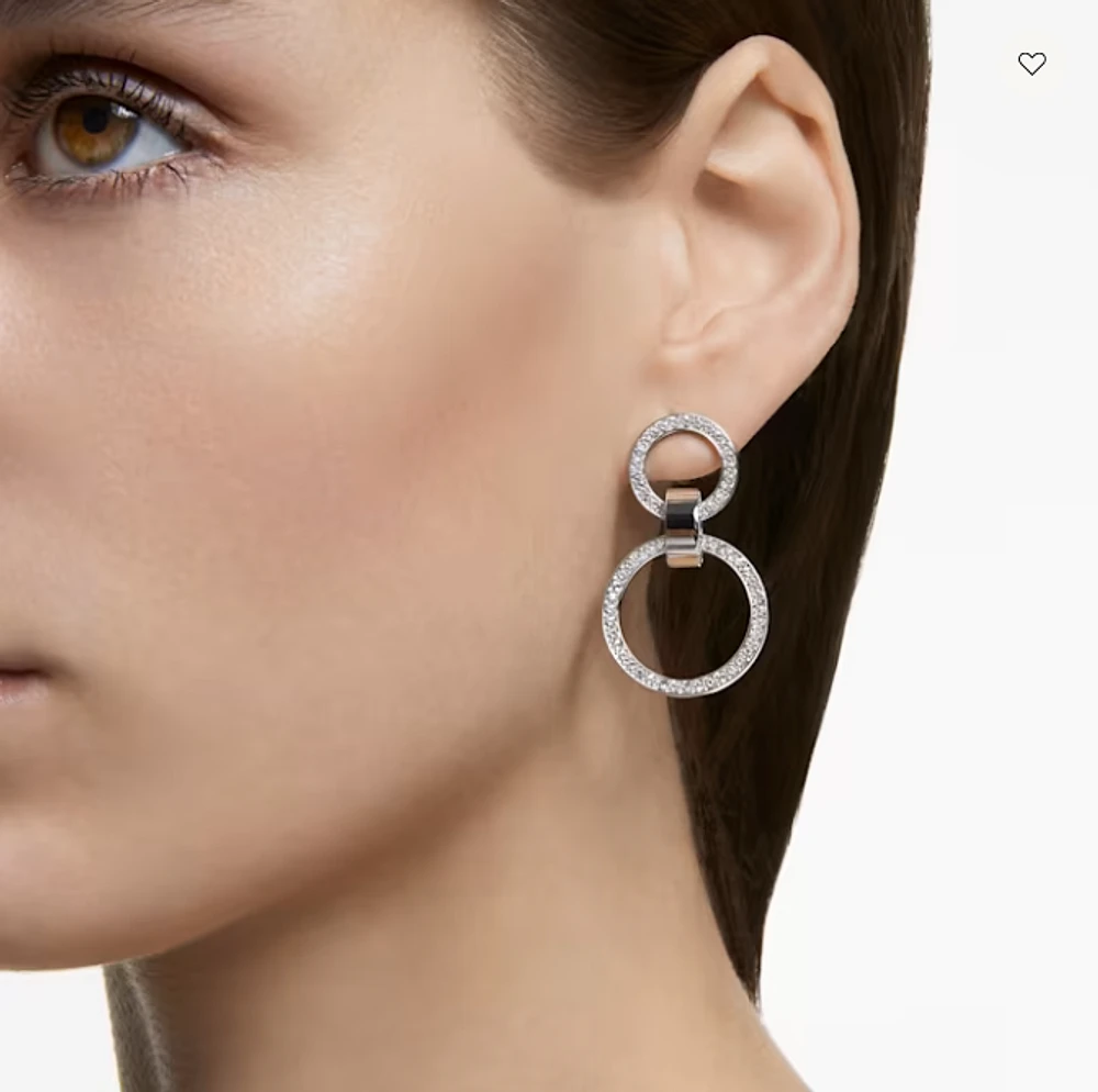 Swarovski Hollow Hoop Earrings 5636503- Discontinued