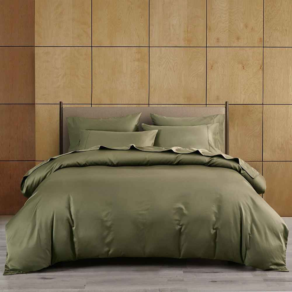 Moss Pima Cotton Duvet Cover Set
