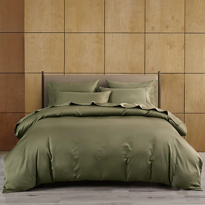 Moss Pima Cotton Duvet Cover Set