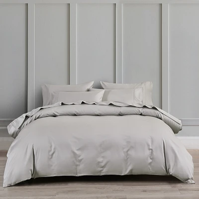 Silver Pima Cotton Duvet Cover Set