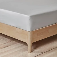 Silver Pima Cotton Fitted Sheet