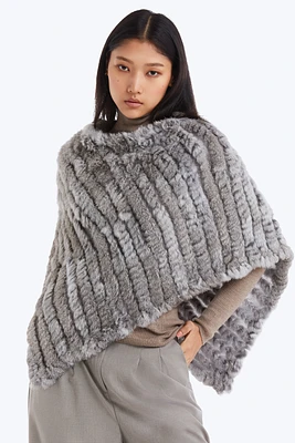 GEANA FUR PONCHO