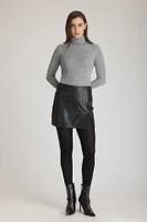 LENNI Women Leather Mini Skirt
