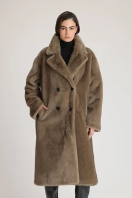 CHRISTY Long Fur Coat