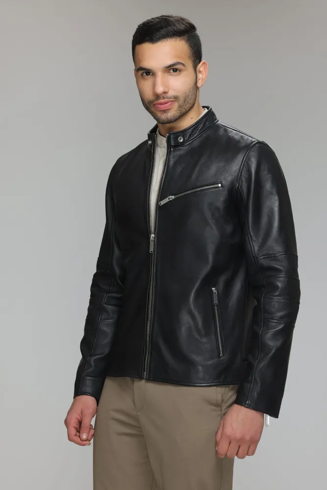 CORBAN Genuine Leather Bomber Jacket