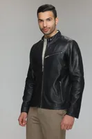 CORBAN Genuine Leather Bomber Jacket