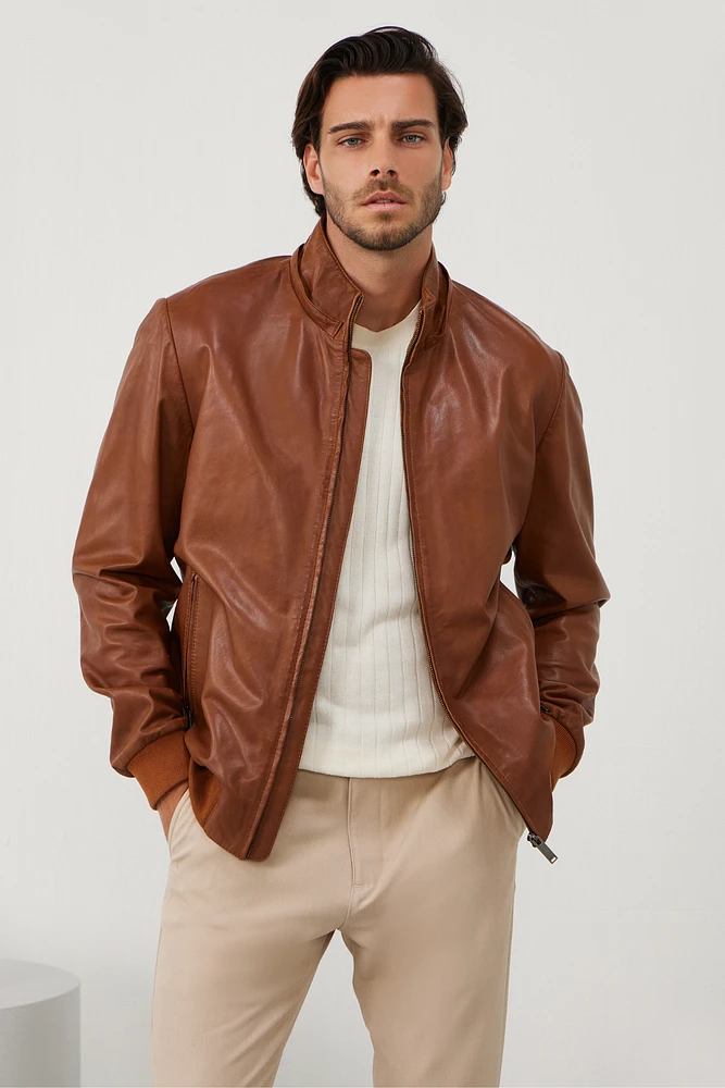 VANCE Men Leather Jacket