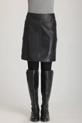 ELLIANA Women Leather Skirt