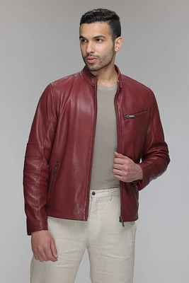 CORBAN Genuine Lamb Leather Bomber Jacket