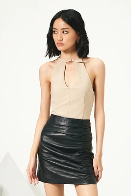 NAVI Leather Mini Skirt