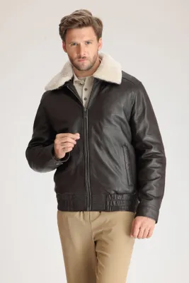 GRAHAM Men Leather Jacket