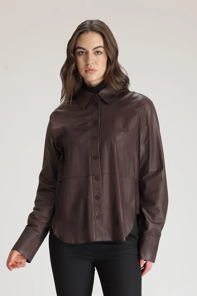 JAYN Women Leather Shirt