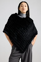 GEANA Genuine Rabbit Fur Poncho