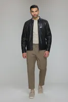 CORBAN Genuine Leather Bomber Jacket