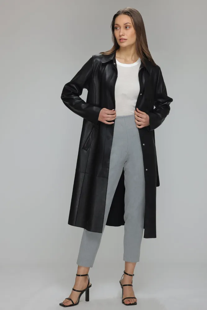 ALYSON Classic Leather Coat