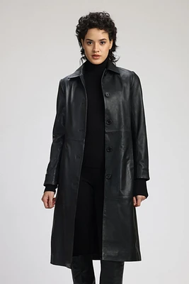 KEDDA Women Leather Coat