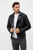 HARLYN Leather Motorcycle Jacket