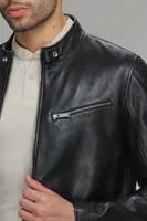 CORBAN Genuine Leather Bomber Jacket