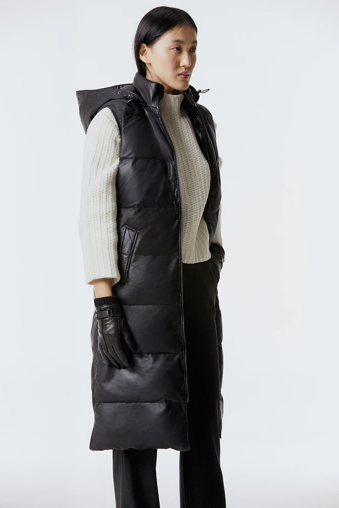 MAVIS Leather Insulated Puffer Vest