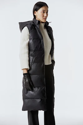 MAVIS Leather Insulated Puffer Vest