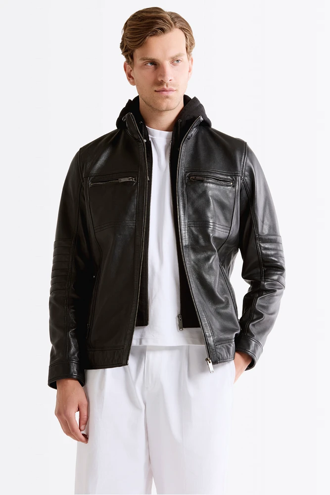 JAXON Genuine Leather Bomber Jacket