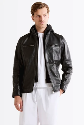 JAXON Genuine Leather Bomber Jacket