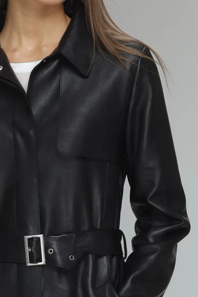 ALYSON Classic Leather Coat