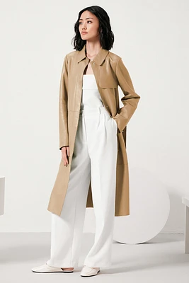 ALYSON Classic Leather Coat
