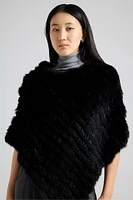 GEANA Genuine Rabbit Fur Poncho