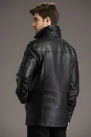 NIKOLAS Genuine Leather Coat Detachable Winter Lining