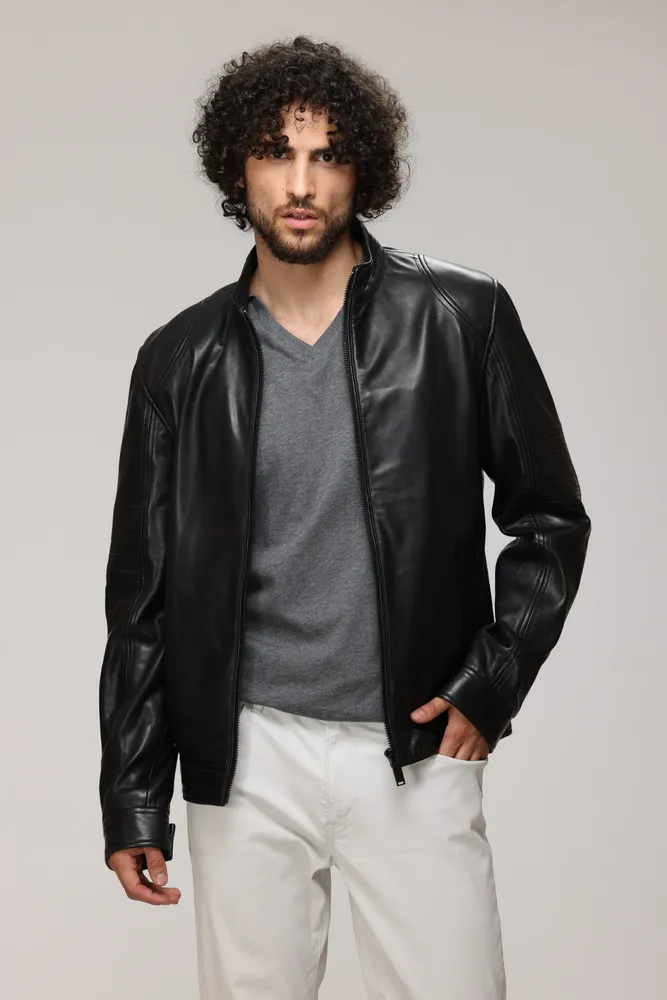 DEACON 2 Genuine Leather Bomber Jacket