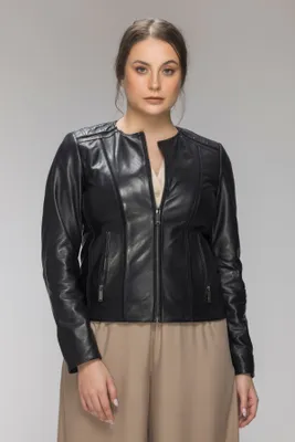 LEILANI Genuine Leather Comfort Fit Jacket