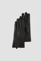 BEKAH Genuine Leather Ruching Detail Gloves