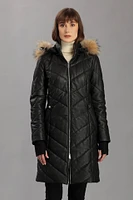 ULLA Genuine Leather Puffer Coat