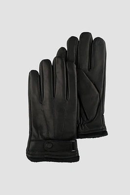 SADIK Genuine Leather Wrist Strap Closure Glove