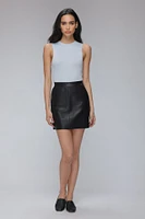 TAMIKA Genuine Leather Mini Skirt
