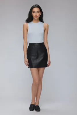 TAMIKA Genuine Leather Mini Skirt