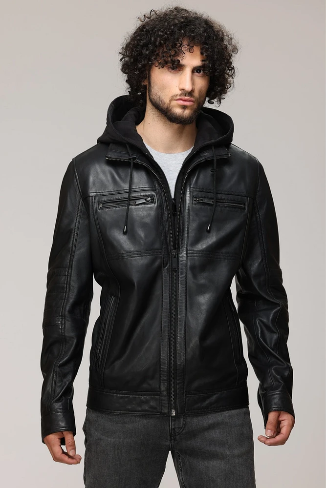 JAXON Genuine Leather Bomber Jacket
