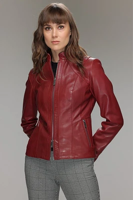 EDUARDA Genuine Leather Bomber