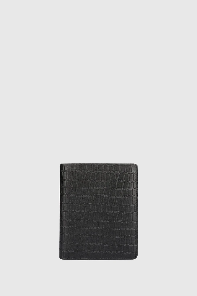 AXTON VERTICAL Genuine Leather Trifold Wallet