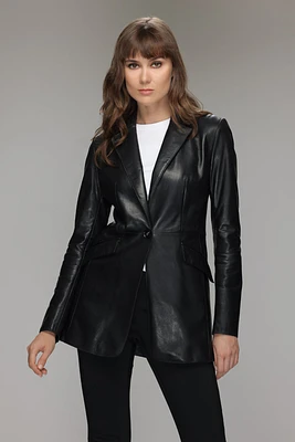 ROSEE Genuine Leather Blazer