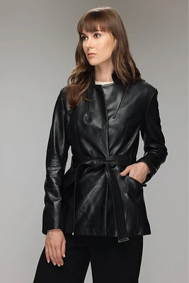 KRISSI Genuine Leather Blazer